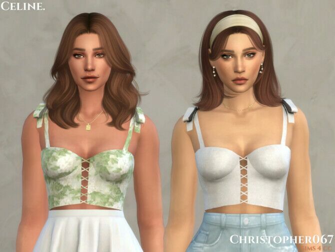 Celine TOP By Christopher067 2 sims 4 cc celine top by christopher067 2