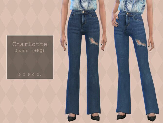Charlotte Jeans (Bootcut) By Pipco 1 Charlotte Jeans (Bootcut) By Pipco Sims 4 CC