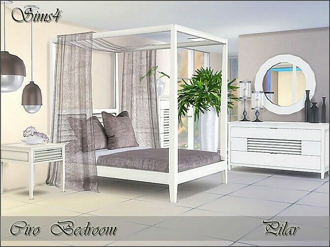 Ciro Bedroom By Pilar 1 Ciro Bedroom By Pilar Sims 4 CC
