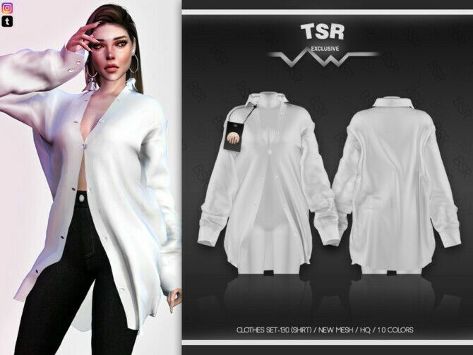 Clothes SET-130 (Shirt) BD474 By Busra-Tr 1 Clothes SET-130 (Shirt) BD474 By Busra-Tr Sims 4 CC