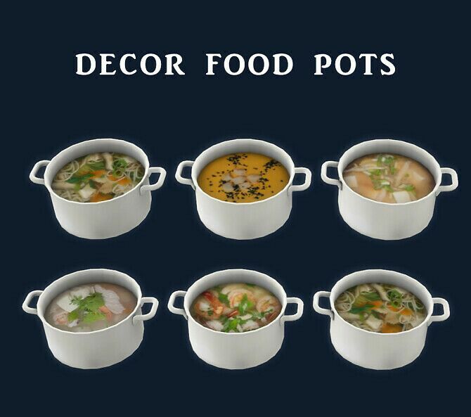 Decor Food Pots At LEO Sims 1 Decor Food Pots At LEO Sims Sims 4 CC
