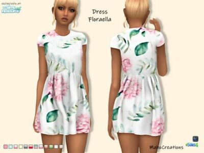 Dress Floraella By Mahocreations Sims 4 CC