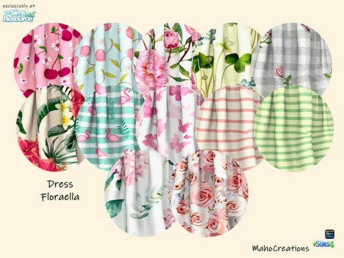 Dress Floraella By Mahocreations 2 sims 4 cc dress floraella by mahocreations 2