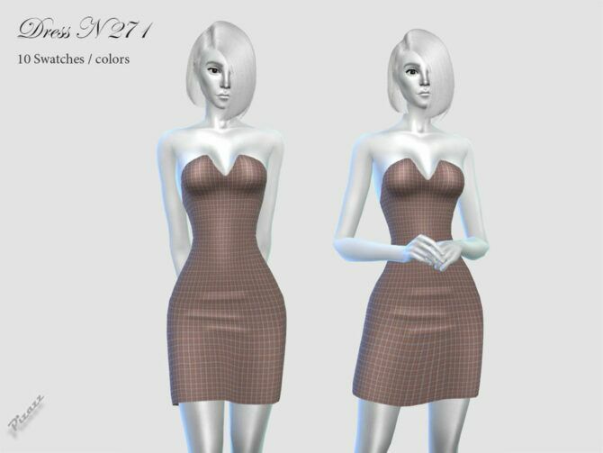 Dress N 271 By Pizazz 1 Dress N 271 By Pizazz Sims 4 CC