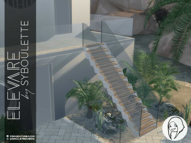 Elevare Part 2 Stairs By Syboubou 4 sims 4 cc elevare part 2 stairs by syboubou 2