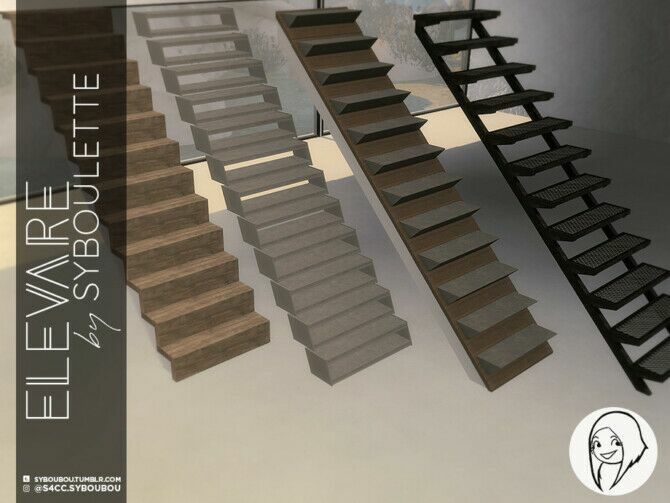 Elevare Part 2 Stairs By Syboubou 3 sims 4 cc elevare part 2 stairs by syboubou 3