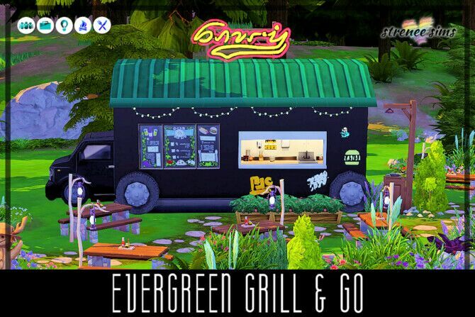 Evergreen Grill & GO At Strenee Sims 1 Evergreen Grill & GO At Strenee Sims Sims 4 CC