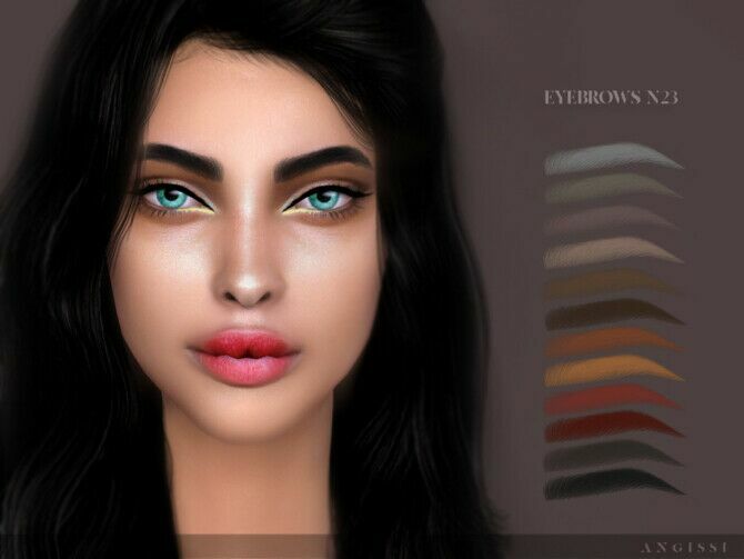 Eyebrows N23 By Angissi 1 Eyebrows N23 By Angissi Sims 4 CC
