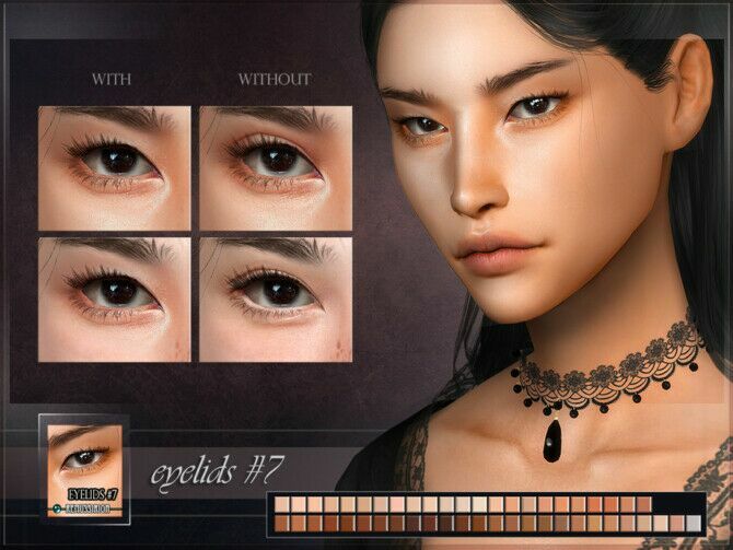 Eyelids 7 – Monolids By Remussirion 1 Eyelids 7 – Monolids By Remussirion Sims 4 CC