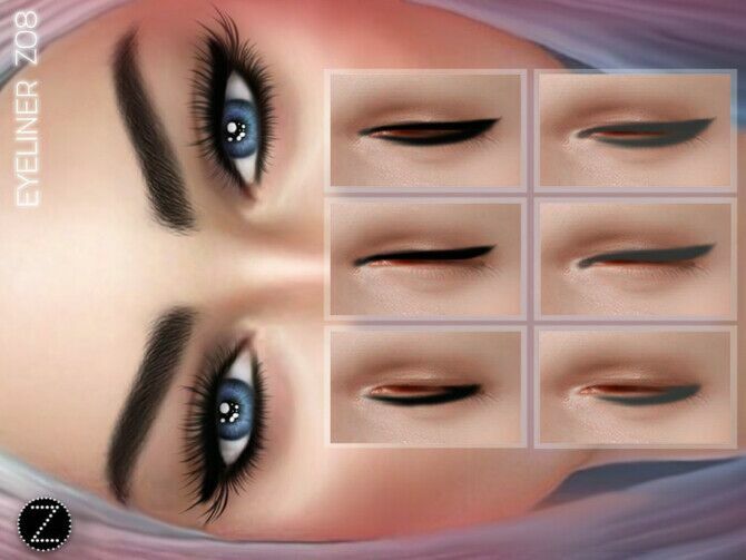 Eyeliner Z08 By Zenx 1 Eyeliner Z08 By Zenx Sims 4 CC