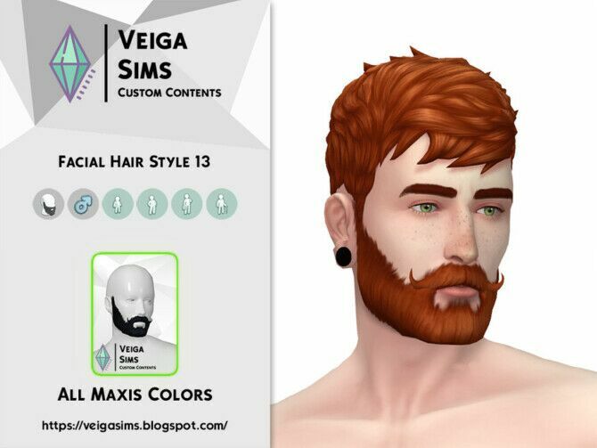 Facial Hair Style 13 By David_Mtv 1 Facial Hair Style 13 By David_Mtv Sims 4 CC