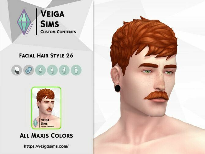 Facial Hair Style 26 By David_Mtv 1 Facial Hair Style 26 By David_Mtv Sims 4 CC