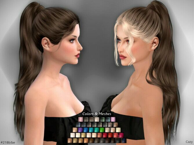 Female Hairstyle SET #218B&E By Cazy 2 sims 4 cc female hairstyle set 218be by cazy 2