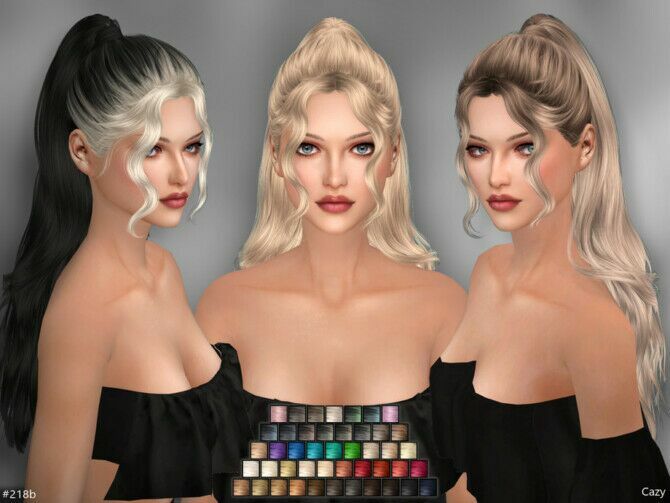 Female Hairstyle SET #218B&E By Cazy 3 sims 4 cc female hairstyle set 218be by cazy 3