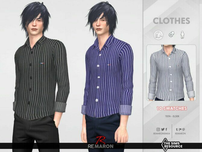 Formal Shirt 04 For Male SIM By Remaron 1 Formal Shirt 04 For Male SIM By Remaron Sims 4 CC
