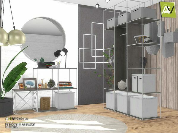 Benoit Hallway By Artvitalex 1 Benoit Hallway By Artvitalex Sims 4 CC