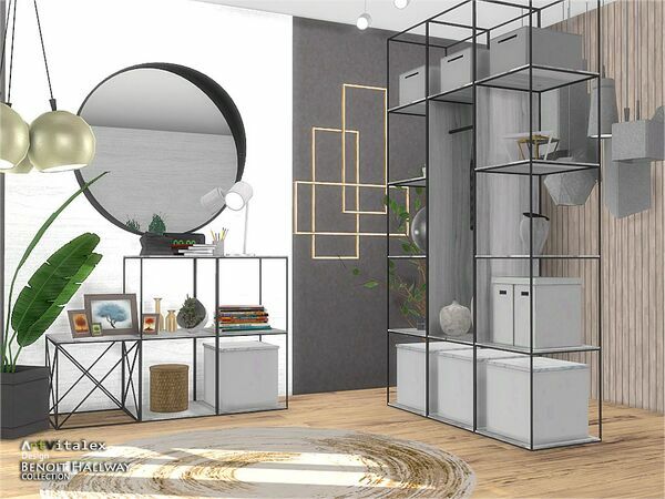 Benoit Hallway By Artvitalex 3 sims 4 cc free download benoit hallway by artvitalex 2