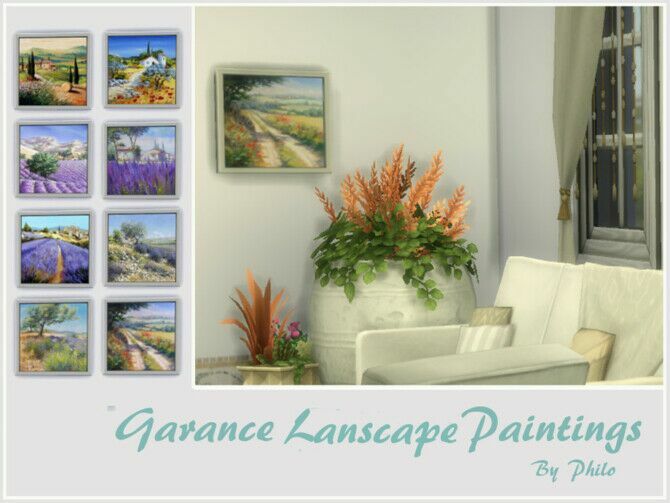 Garance Lanscape Paintings By Philo 1 Garance Lanscape Paintings By Philo Sims 4 CC