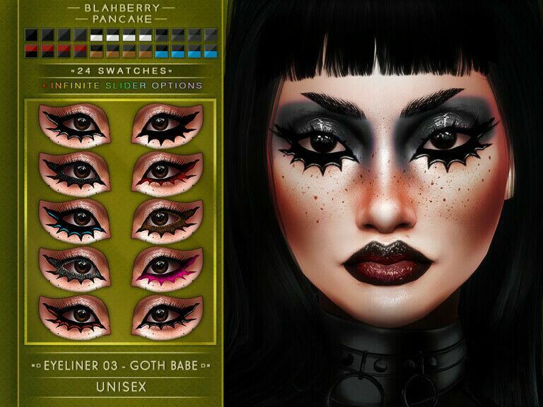 Goth Babe SET At Blahberry Pancake 3 sims 4 cc goth babe set at blahberry pancake 3