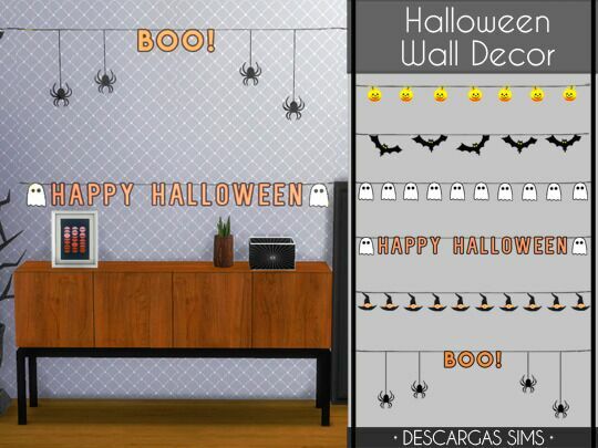 Halloween Wall Decor At Descargas Sims 1 Halloween Wall Decor At Descargas Sims Sims 4 CC