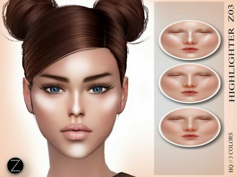 Highlighter Z03 By Zenx 1 Highlighter Z03 By Zenx Sims 4 CC