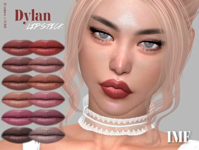 IMF Dylan Lipstick N.342 By Izziemcfire 1 IMF Dylan Lipstick N.342 By Izziemcfire Sims 4 CC