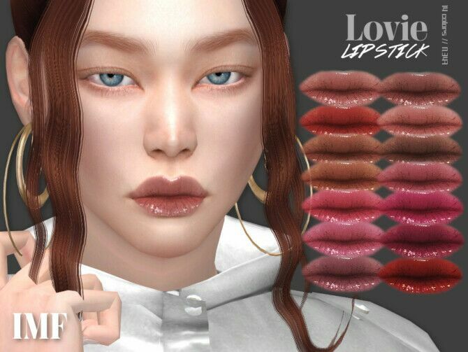 IMF Lovie Lipstick N.347 By Izziemcfire 1 IMF Lovie Lipstick N.347 By Izziemcfire Sims 4 CC