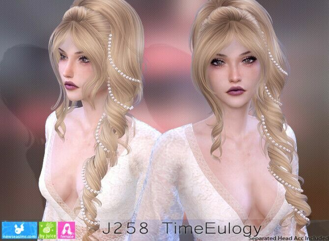 J258 Timeeulogy Hair (P) At Newsea Sims 4 2 sims 4 cc j258 timeeulogy hair p at newsea sims 4 2