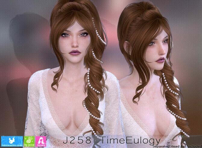 J258 Timeeulogy Hair (P) At Newsea Sims 4 3 sims 4 cc j258 timeeulogy hair p at newsea sims 4 3