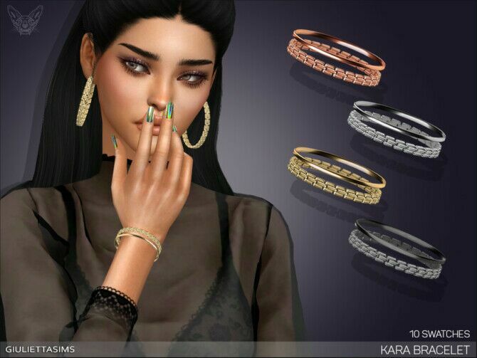 Kara Bracelet (Right Wrist) By Feyona 1 Kara Bracelet (Right Wrist) By Feyona Sims 4 CC