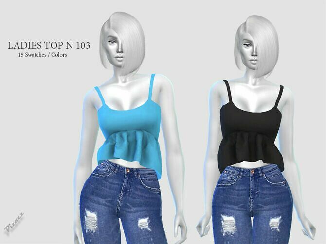 Ladies TOP N 103 By Pizazz 1 Ladies TOP N 103 By Pizazz Sims 4 CC