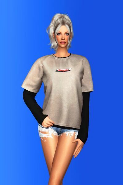 Layered T-Shirt AF At Gorilla 3 sims 4 cc layered t shirt af at gorilla 3