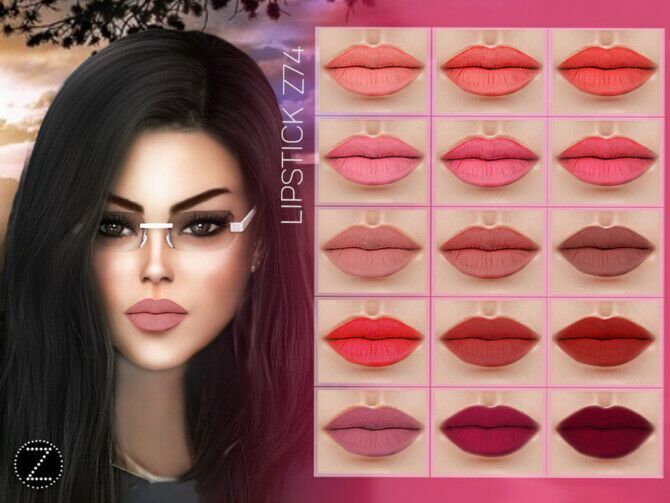 Lipstick Z74 By Zenx 1 Lipstick Z74 By Zenx Sims 4 CC