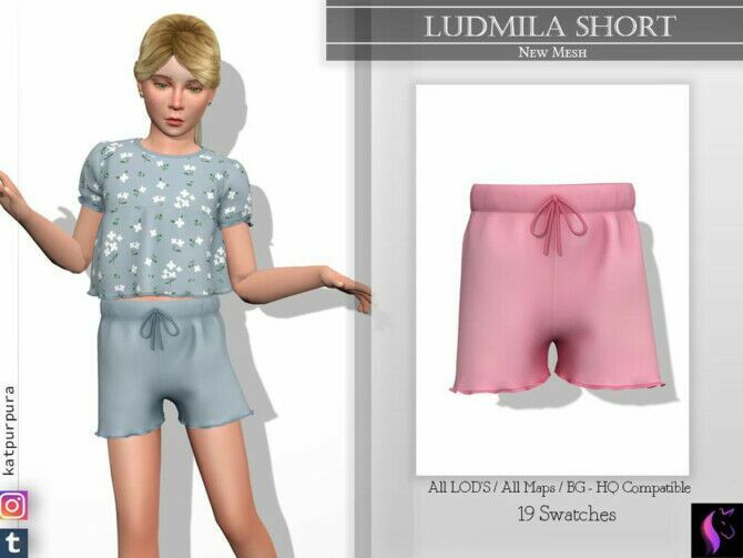 Ludmila Shorts By Katpurpura 1 Ludmila Shorts By Katpurpura Sims 4 CC