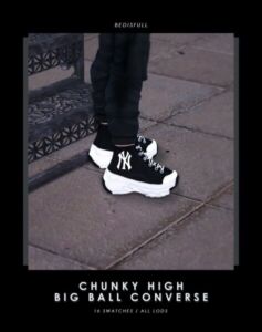 M Chunky High BIG Ball Converse At Bedisfull – Iridescent Sims 4 CC