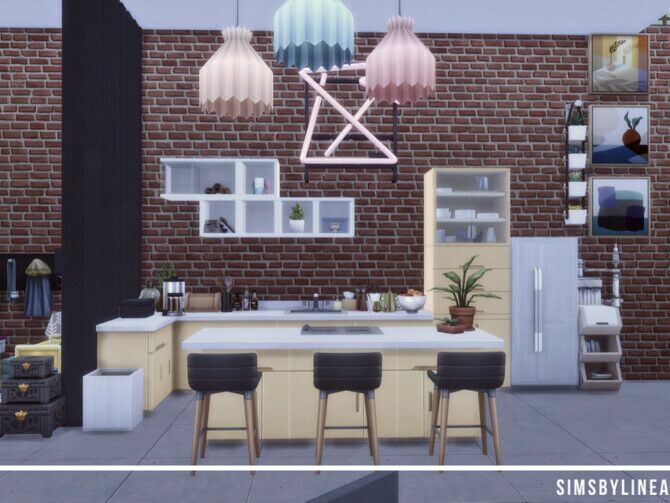 Makeshift Designer Loft By Simsbylinea 2 sims 4 cc makeshift designer loft by simsbylinea 3