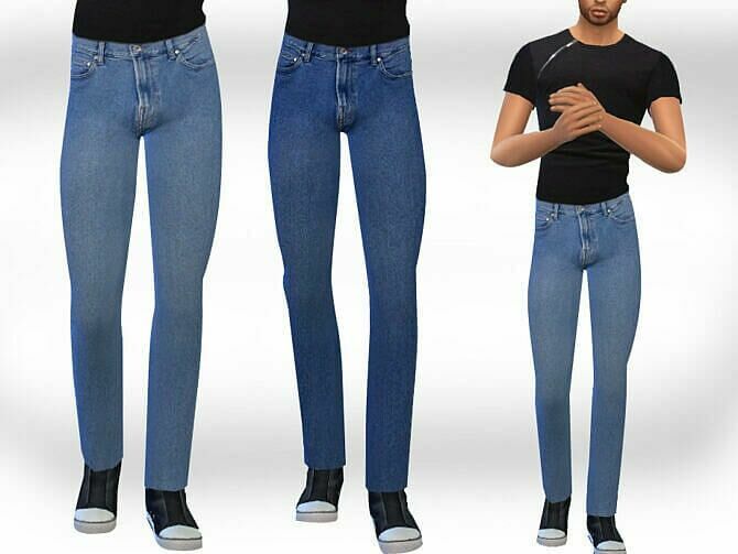 Male Sims Straight Jeans By Saliwa 1 Male Sims Straight Jeans By Saliwa Sims 4 CC
