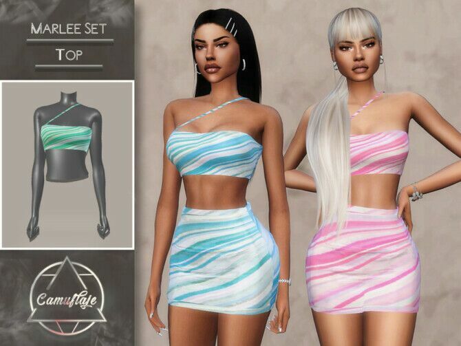 Marlee SET TOP By Camuflaje 1 Marlee SET TOP By Camuflaje Sims 4 CC