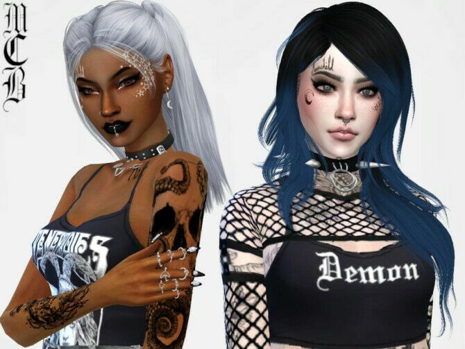 Moonchild Face Tattoo By Maruchanbe 1 Moonchild Face Tattoo By Maruchanbe Sims 4 CC