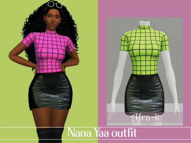 Nana YAA Outfit By Akaysims 1 Nana YAA Outfit By Akaysims Sims 4 CC