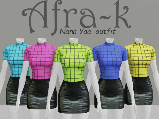 Nana YAA Outfit By Akaysims 2 sims 4 cc nana yaa outfit by akaysims 2