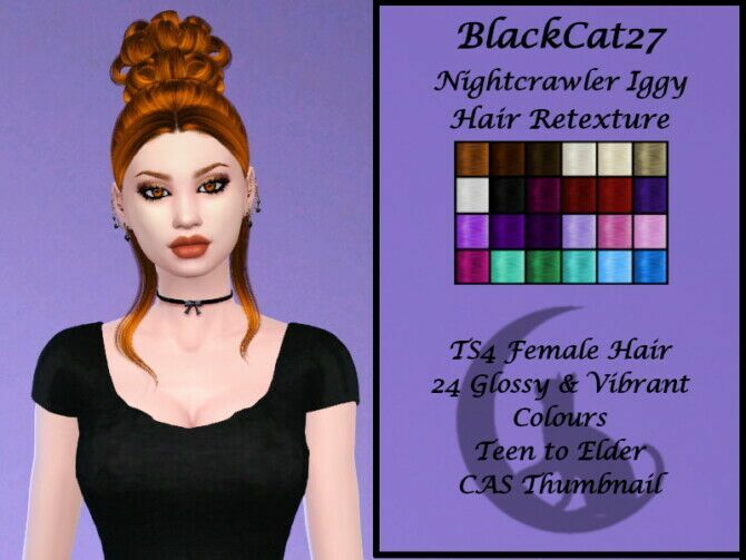 Nightcrawler Iggy Hair Retexture By Blackcat27 1 Nightcrawler Iggy Hair Retexture By Blackcat27 Sims 4 CC