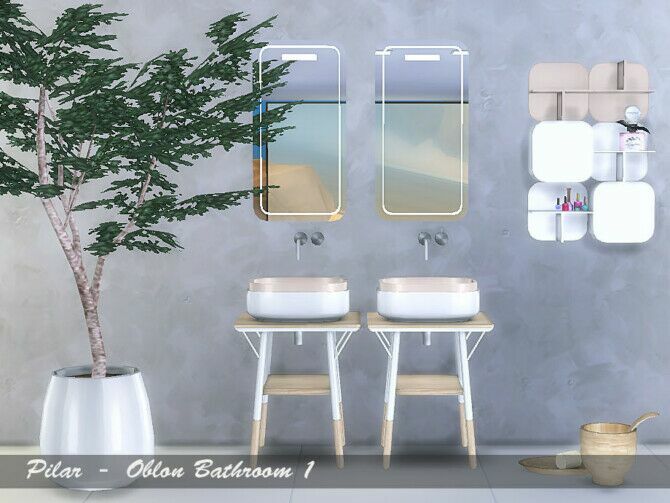 Oblon Bathroom By Pilar 3 sims 4 cc oblon bathroom by pilar 3