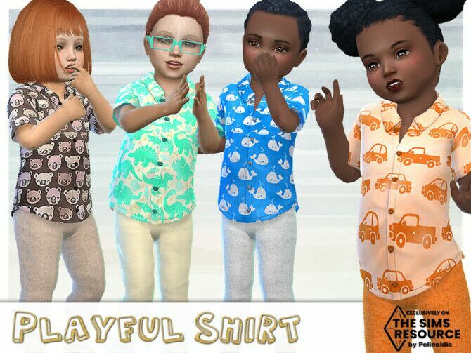 Playful Shirt By Pelineldis 1 Playful Shirt By Pelineldis Sims 4 CC