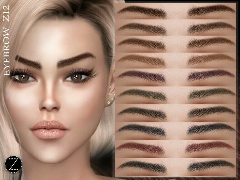Eyebrow Z12 By Zenx 1 Eyebrow Z12 By Zenx Sims 4 CC
