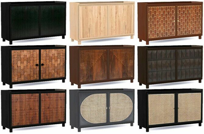Recolors Of Nikadema’s Ibiza EL Salon Sideboard At Riekus13 2 sims 4 cc recolors of nikademas ibiza el salon sideboard at riekus13 2