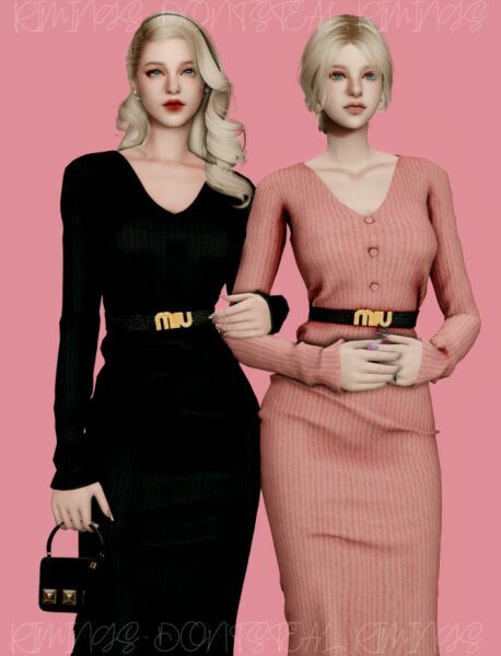 Ribbed Long Cardigan Slim Dress At Rimings 3 sims 4 cc ribbed long cardigan slim dress at rimings 4