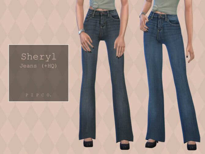 Sheryl Jeans (Bootcut) By Pipco 1 Sheryl Jeans (Bootcut) By Pipco Sims 4 CC