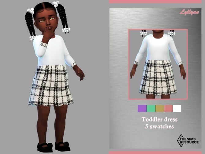 Toddler Dress Susy By Lyllyan 1 Toddler Dress Susy By Lyllyan Sims 4 CC