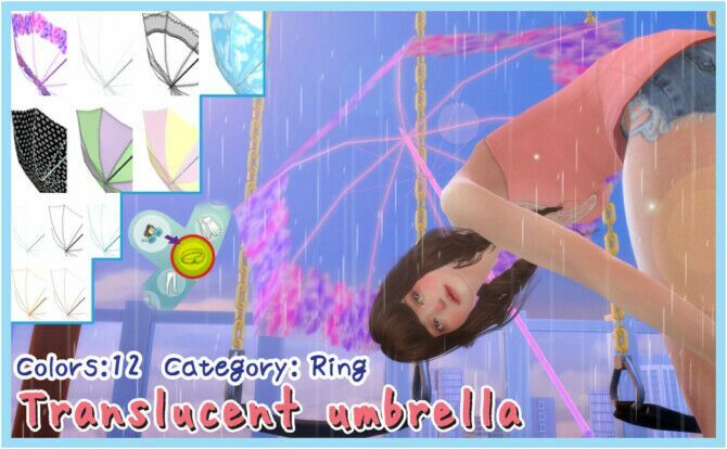 Translucent Umbrella 2 At A-Luckyday 1 Translucent Umbrella 2 At A-Luckyday Sims 4 CC